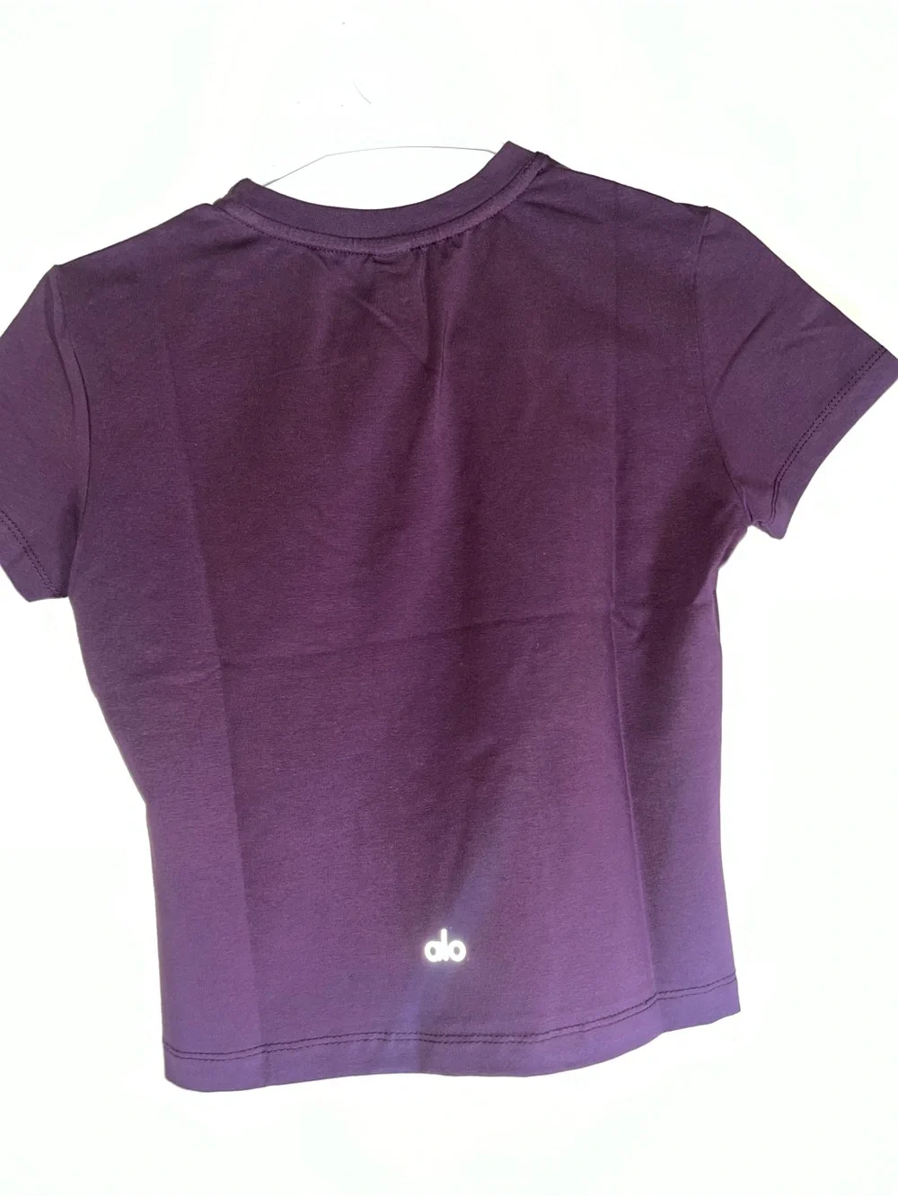 ALO Yoga Short Sleeve Crewneck Tee in Deep Plum